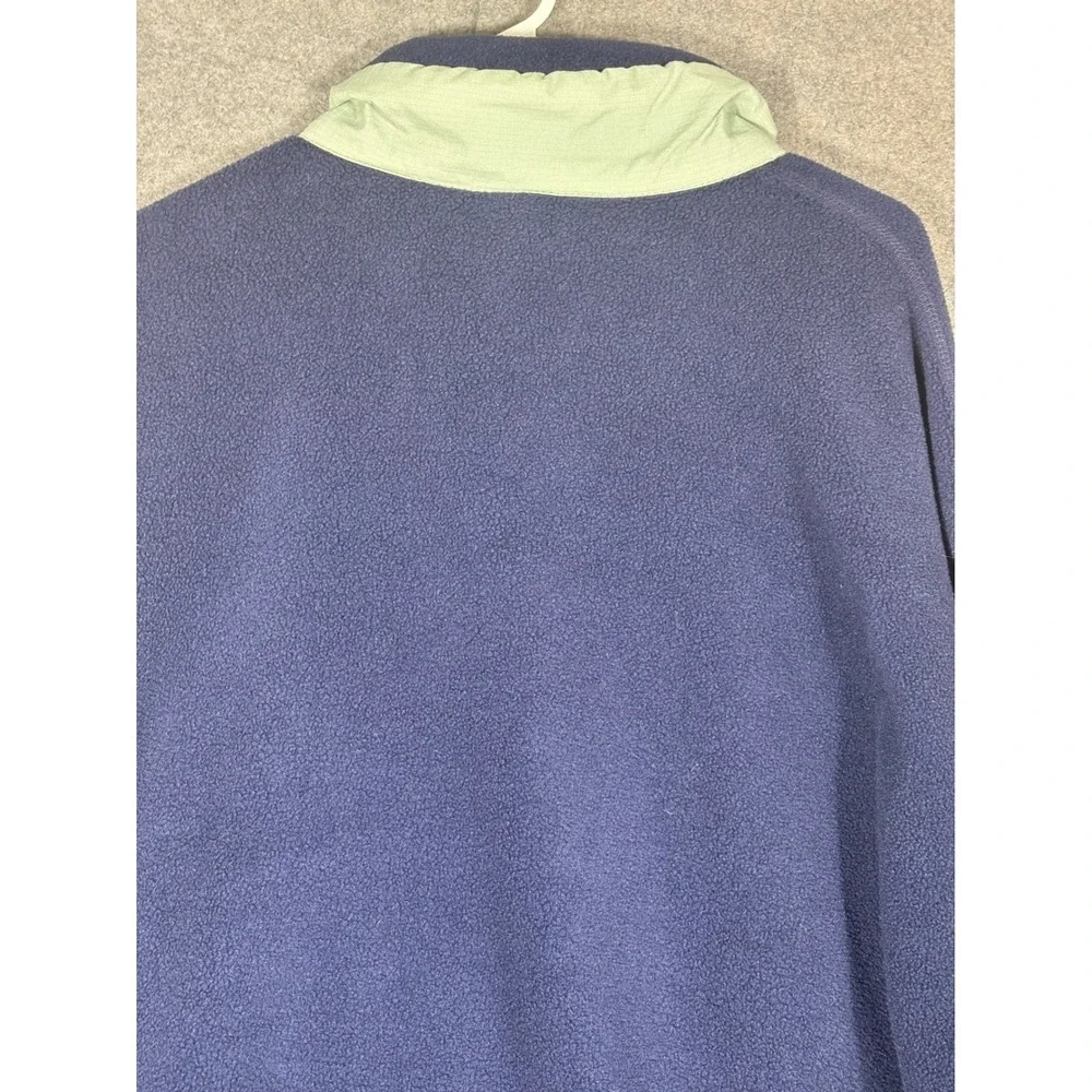 Vintage Columbia Fleece Pullover Mens 2XL Navy Blue Snap T Neck WS6073 F99 USA